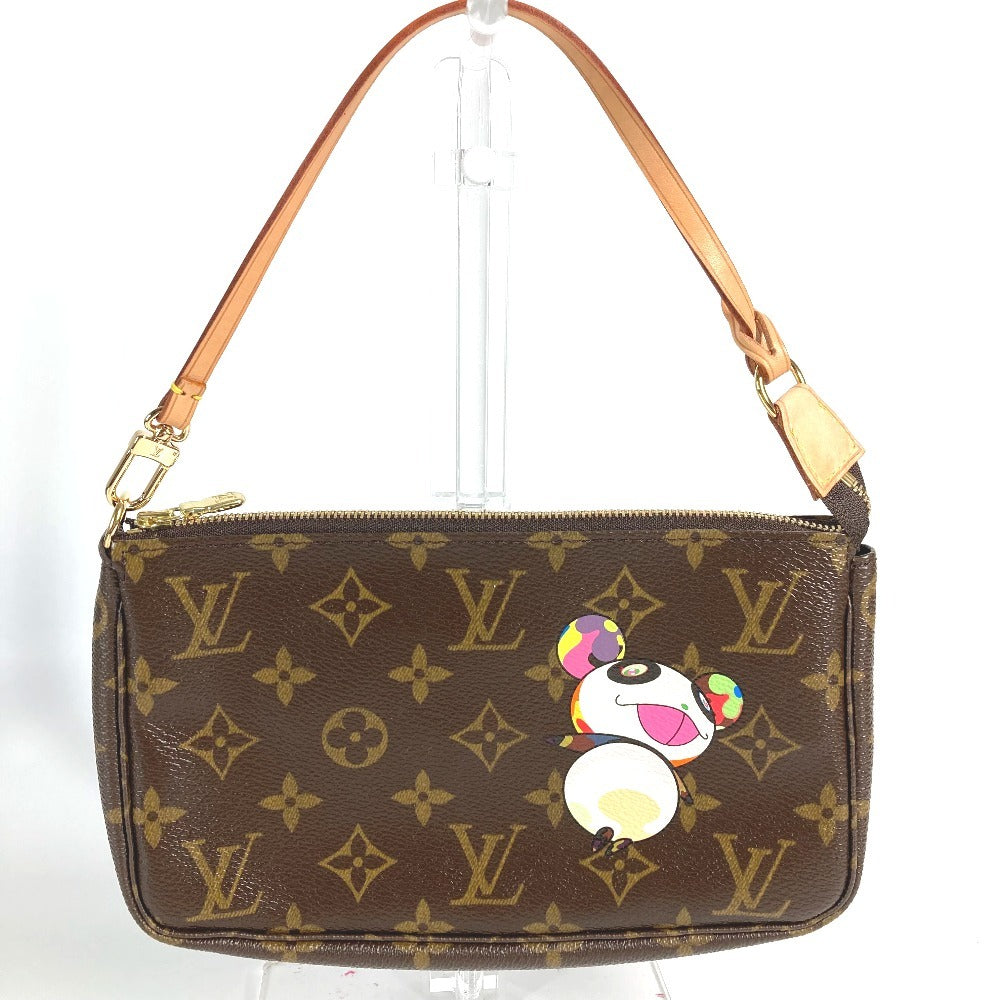 LOUIS VUITTON M51981 Monogram Panda Pochette Accessoires by Takashi Murakami. Accessory pouch, handbag, shoulder bag, Monogram canvas, women's, brown.