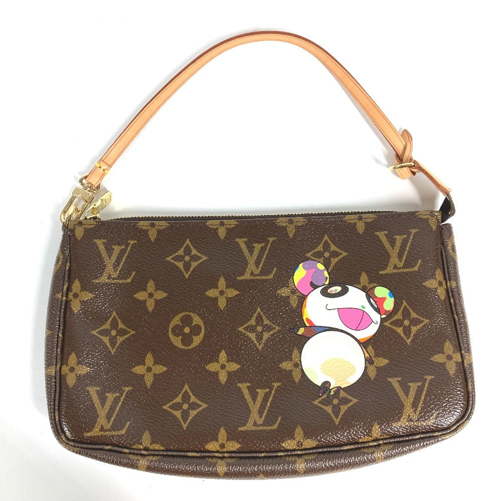 LOUIS VUITTON M51981 Monogram Panda Pochette Accessoires by Takashi Murakami. Accessory pouch, handbag, shoulder bag, Monogram canvas, women's, brown.