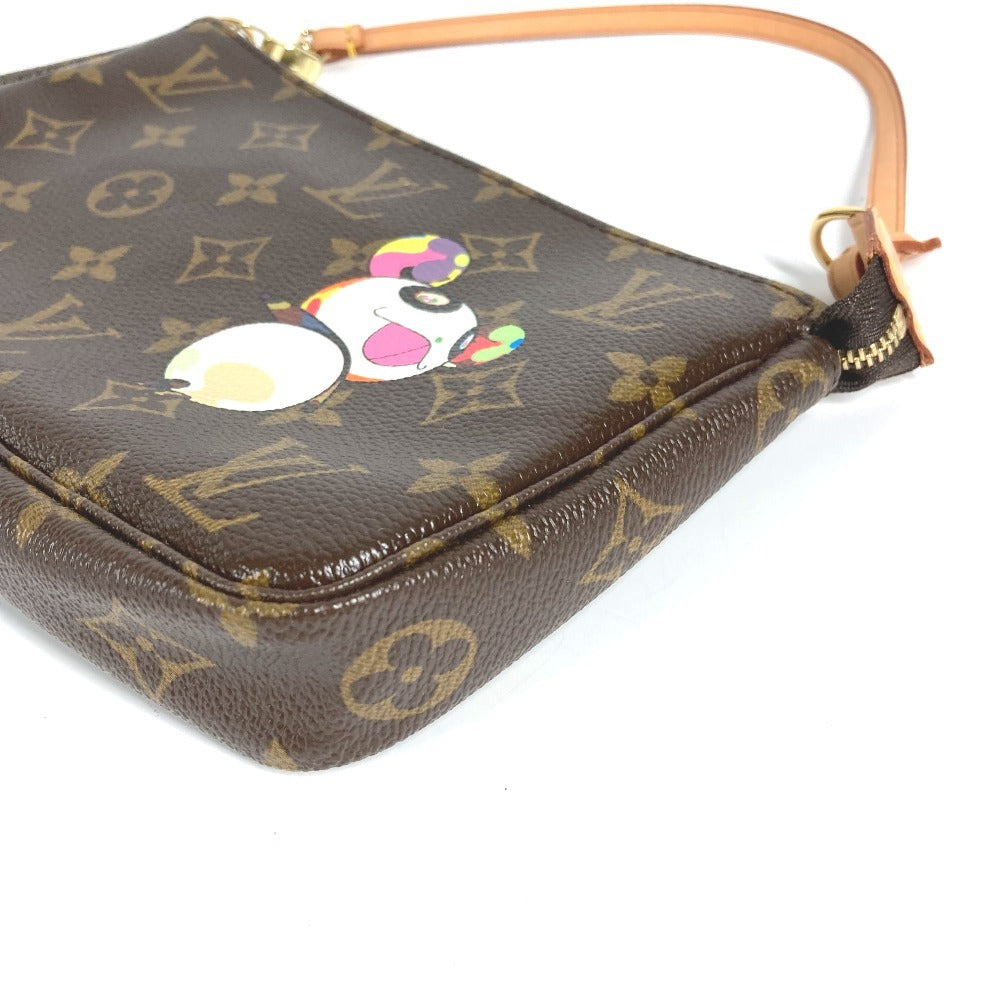 LOUIS VUITTON M51981 Monogram Panda Pochette Accessoires by Takashi Murakami. Accessory pouch, handbag, shoulder bag, Monogram canvas, women's, brown.