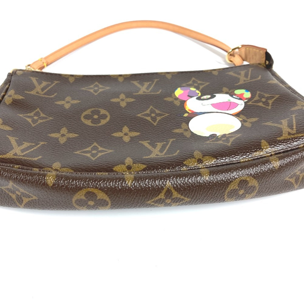 LOUIS VUITTON M51981 Monogram Panda Pochette Accessoires by Takashi Murakami. Accessory pouch, handbag, shoulder bag, Monogram canvas, women's, brown.