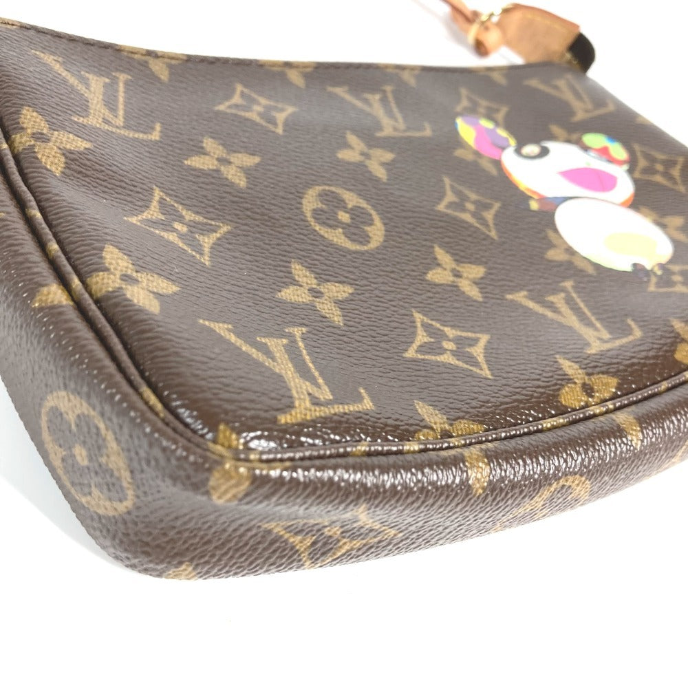 LOUIS VUITTON M51981 Monogram Panda Pochette Accessoires by Takashi Murakami. Accessory pouch, handbag, shoulder bag, Monogram canvas, women's, brown.