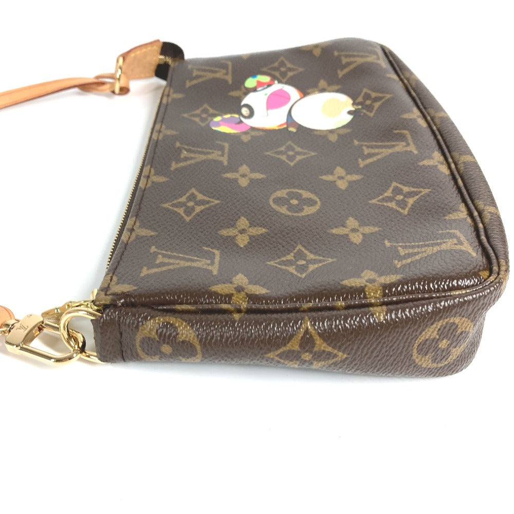 LOUIS VUITTON M51981 Monogram Panda Pochette Accessoires by Takashi Murakami. Accessory pouch, handbag, shoulder bag, Monogram canvas, women's, brown.
