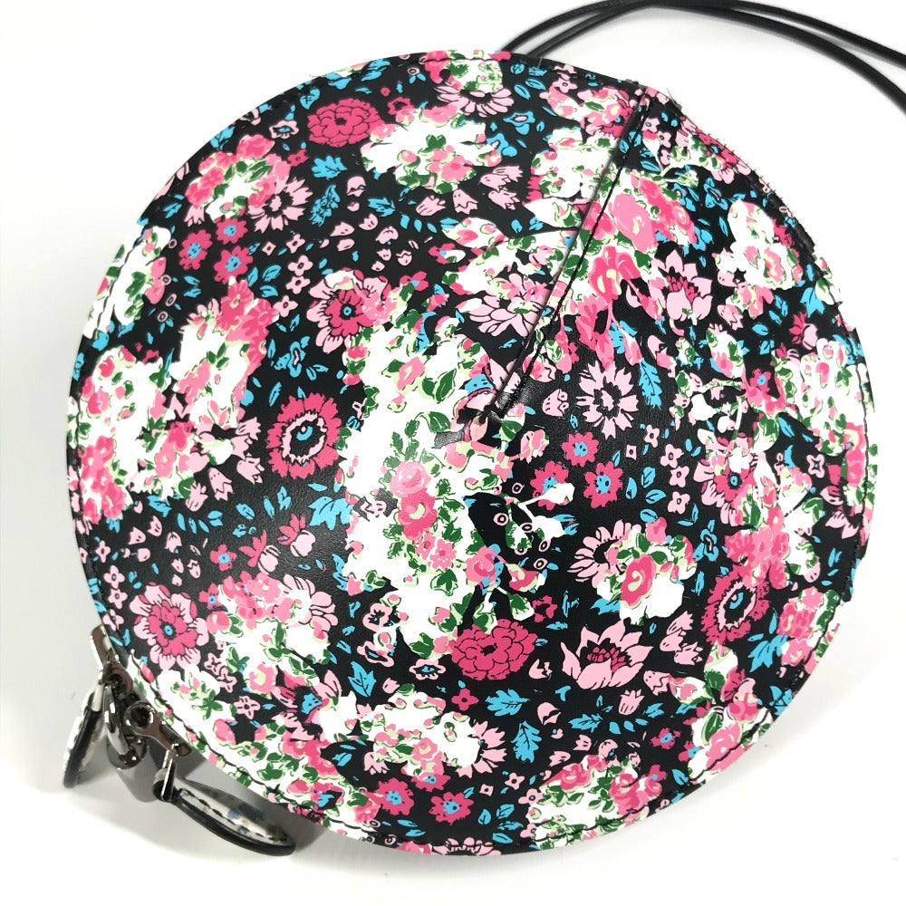 LOUIS VUITTON Floral Print Tupi Shoulder Bag in Black Leather, Unisex