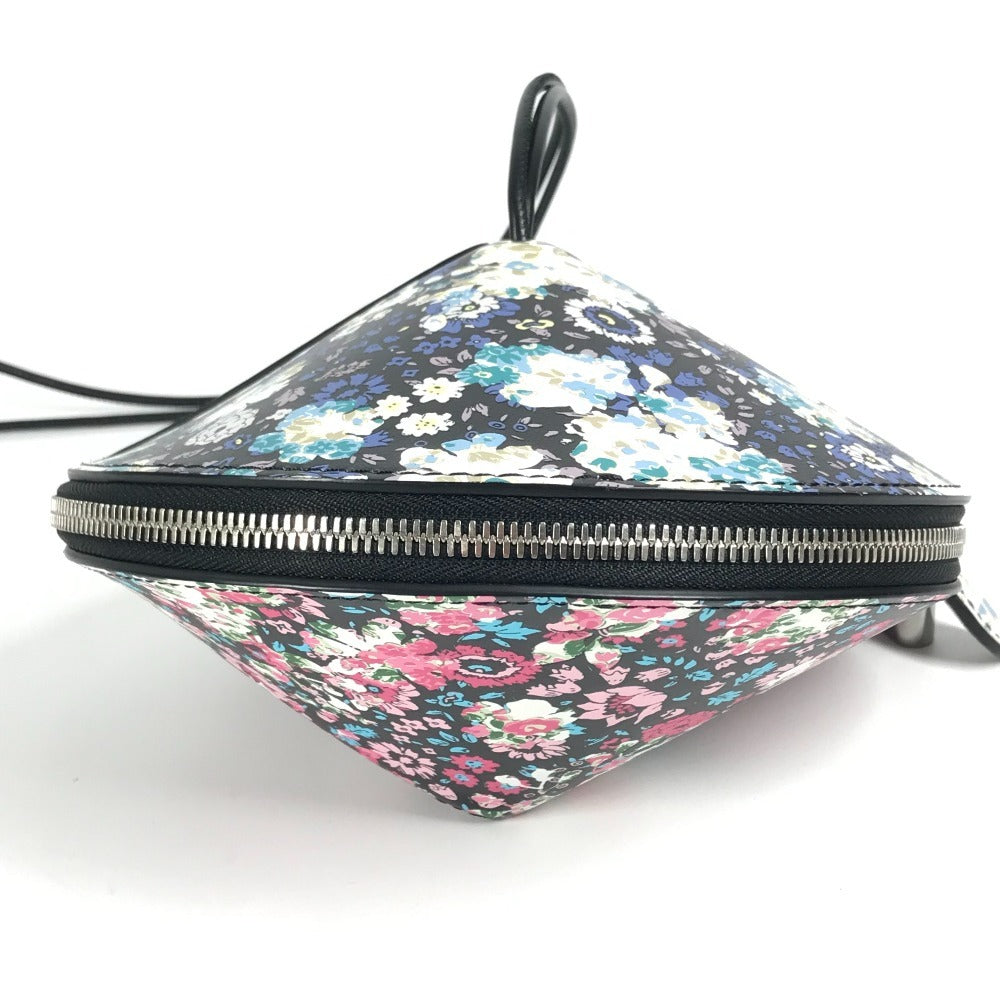 LOUIS VUITTON Floral Print Tupi Shoulder Bag in Black Leather, Unisex