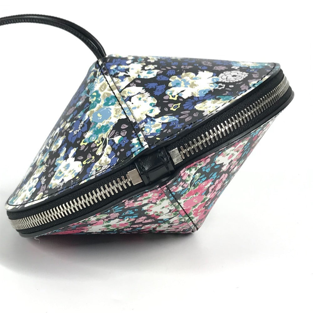 LOUIS VUITTON Floral Print Tupi Shoulder Bag in Black Leather, Unisex