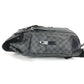 LOUIS VUITTON N41379 Damier Graphite Christopher MM Backpack in Damier Graphite Canvas, Unisex, Black