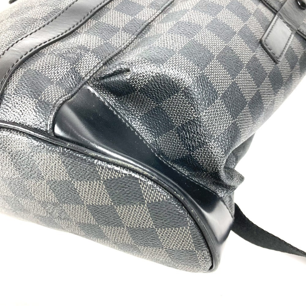 LOUIS VUITTON N41379 Damier Graphite Christopher MM Backpack in Damier Graphite Canvas, Unisex, Black