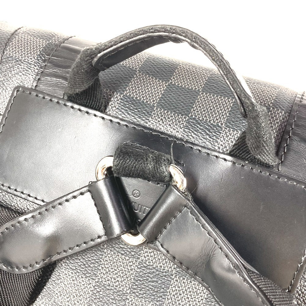 LOUIS VUITTON N41379 Damier Graphite Christopher MM Backpack in Damier Graphite Canvas, Unisex, Black