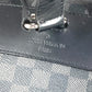 LOUIS VUITTON N41379 Damier Graphite Christopher MM Backpack in Damier Graphite Canvas, Unisex, Black