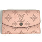 LOUIS VUITTON M64050 Monogram Mahina Porte Monnaie Anae Compact Wallet with Flap Coin Purse, Bifold Wallet, Monogram Mahina, Women's, Magnolia Pink