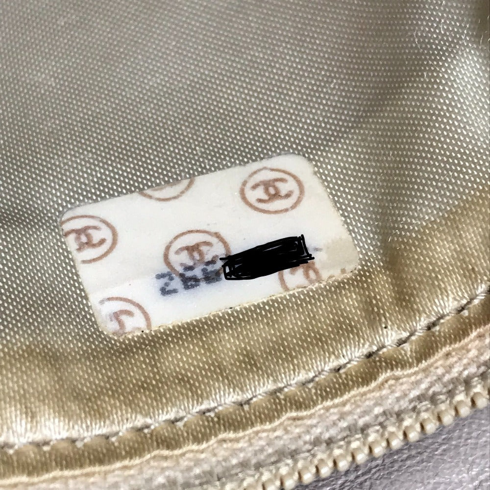 CHANEL ヴィンテージ ロゴ マトラッセ キルティング フリンジ タッセル カバン 斜め掛け ココボール タッセル ショルダーバッグ キャンバス レディース ベージュ