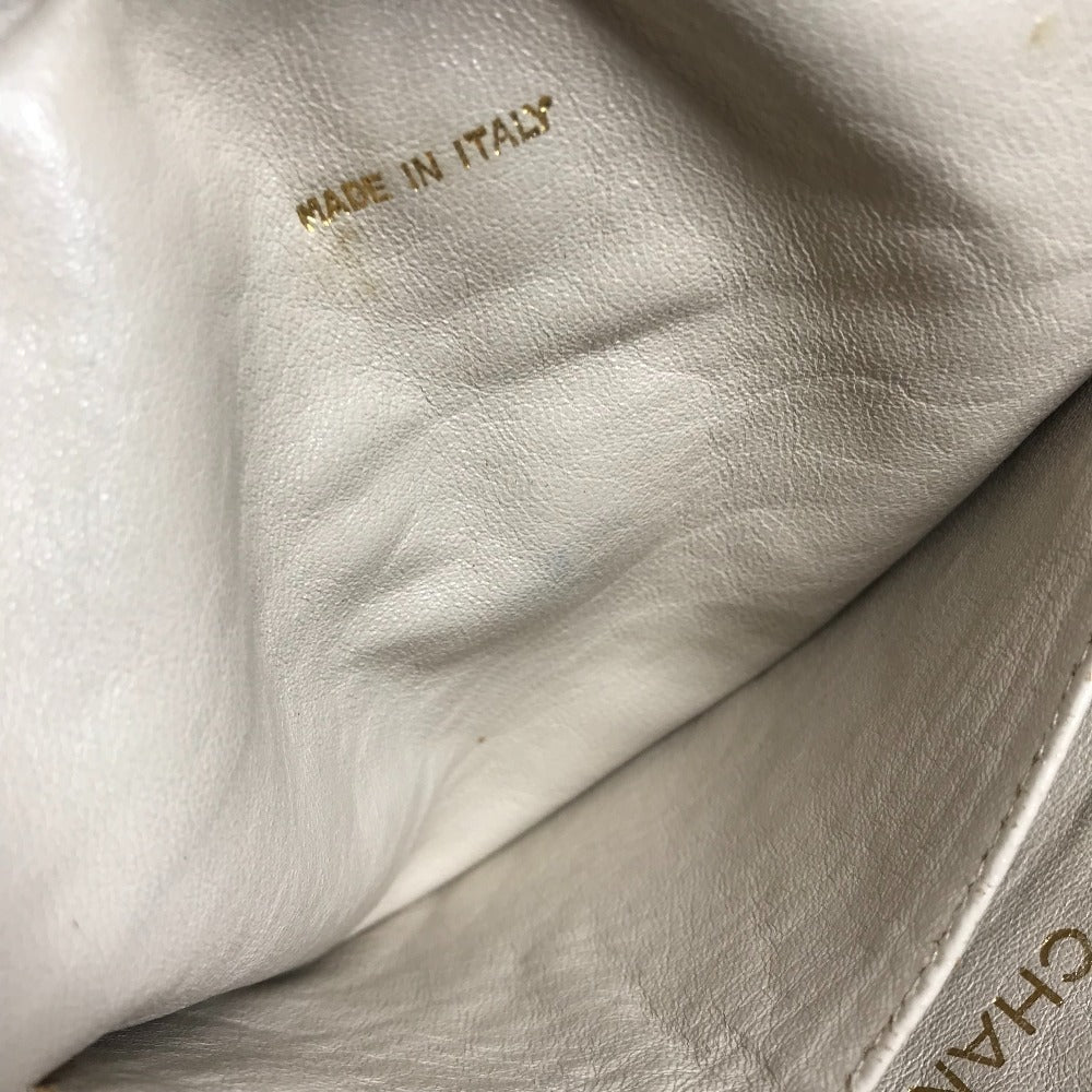 CHANEL ヴィンテージ ロゴ マトラッセ キルティング フリンジ タッセル カバン 斜め掛け ココボール タッセル ショルダーバッグ キャンバス レディース ベージュ