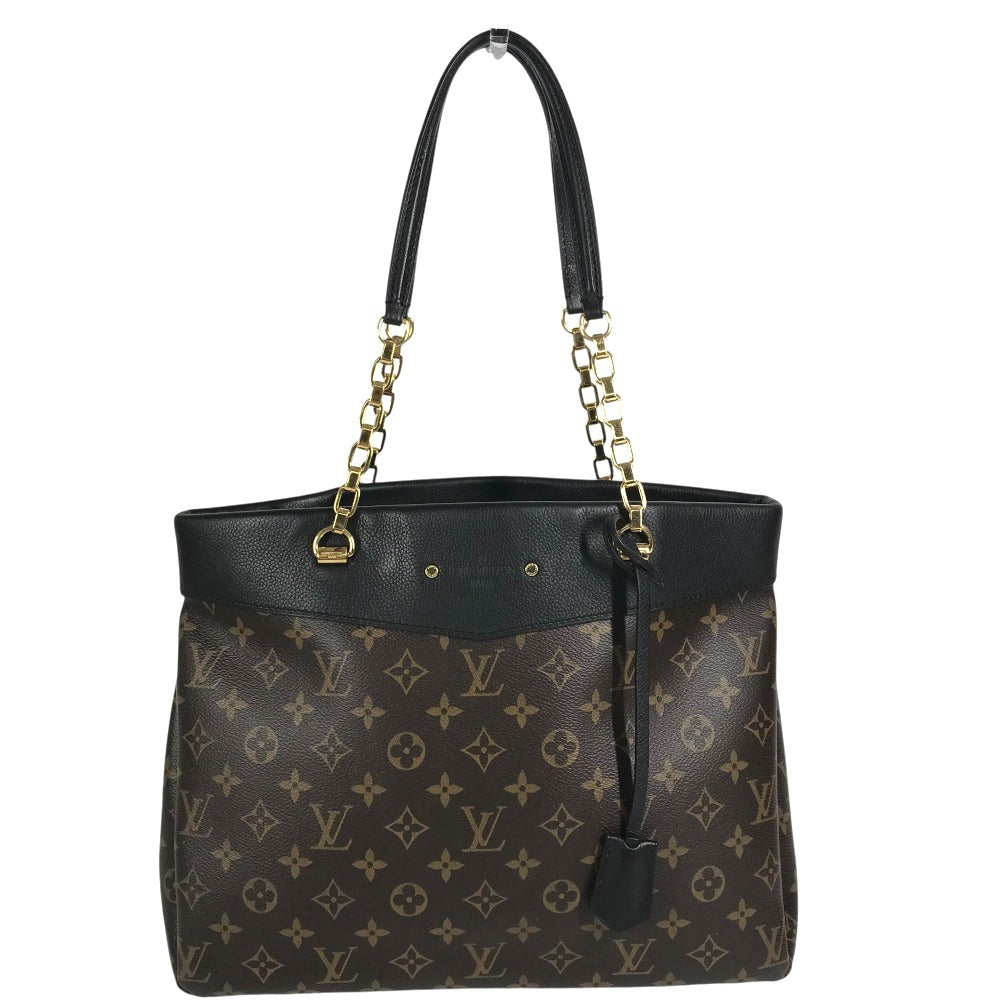 LOUIS VUITTON M51198 Monogram Pallas Shopper Tote Bag, Double Chain Shoulder Bag, Monogram Canvas, Women's, Brown