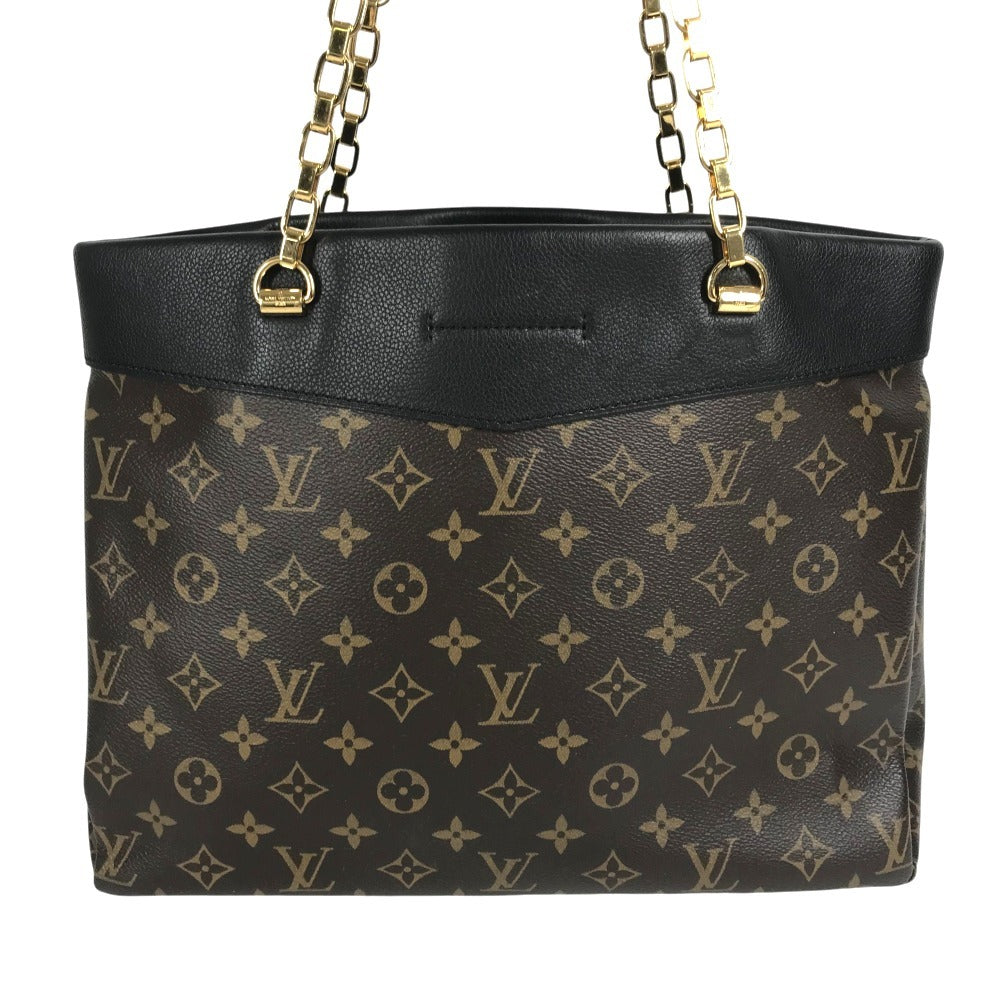 LOUIS VUITTON M51198 Monogram Pallas Shopper Tote Bag, Double Chain Shoulder Bag, Monogram Canvas, Women's, Brown