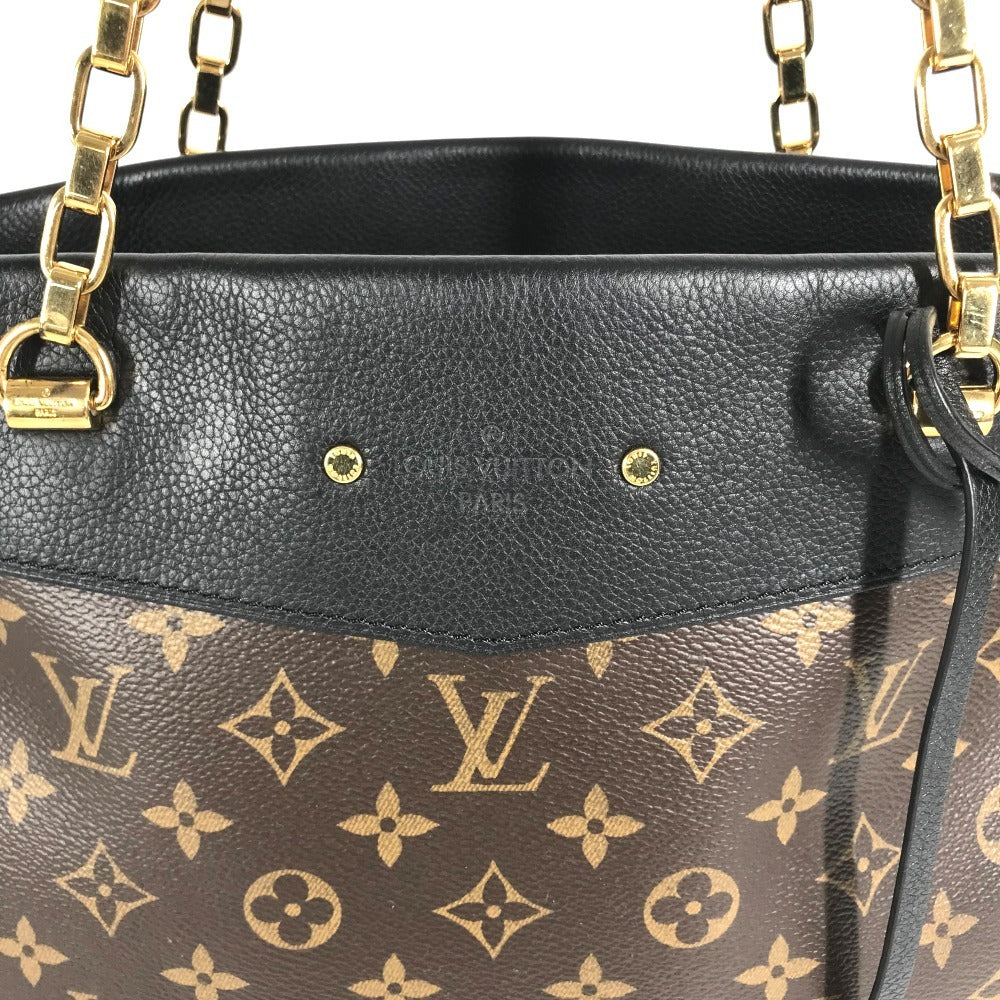 LOUIS VUITTON M51198 Monogram Pallas Shopper Tote Bag, Double Chain Shoulder Bag, Monogram Canvas, Women's, Brown