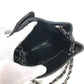 CHANEL CC ココマーク ロゴ 縦型 アップサイドダウン マトラッセ Wチェーン カバン 肩掛け フラップ ショルダーバッグ エナメル レディース ブラック