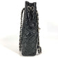 CHANEL CC ココマーク ロゴ 縦型 アップサイドダウン マトラッセ Wチェーン カバン 肩掛け フラップ ショルダーバッグ エナメル レディース ブラック