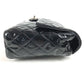 CHANEL CC ココマーク ロゴ 縦型 アップサイドダウン マトラッセ Wチェーン カバン 肩掛け フラップ ショルダーバッグ エナメル レディース ブラック