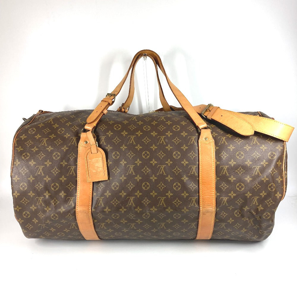 LOUIS VUITTON M41220 Monogram Sac Polochon Bag, 2-Way Shoulder Bag, Travel Bag, Boston Bag, Monogram Canvas, Unisex, Brown