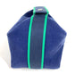 HERMES Bride A Black GM Bride A Black GM Bag Pouch Vanity Bag H Logo Handbag Cotton Women's Blue