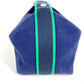 HERMES Bride A Black GM Bride A Black GM Bag Pouch Vanity Bag H Logo Handbag Cotton Women's Blue