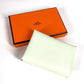 Hermes Bifold Slim Calvi Duo Wallet with Card Case and Coin Purse, Epson, Unisex, Veil Fizz, Light Green