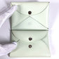 Hermes Bifold Slim Calvi Duo Wallet with Card Case and Coin Purse, Epson, Unisex, Veil Fizz, Light Green