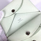 Hermes Bifold Slim Calvi Duo Wallet with Card Case and Coin Purse, Epson, Unisex, Veil Fizz, Light Green