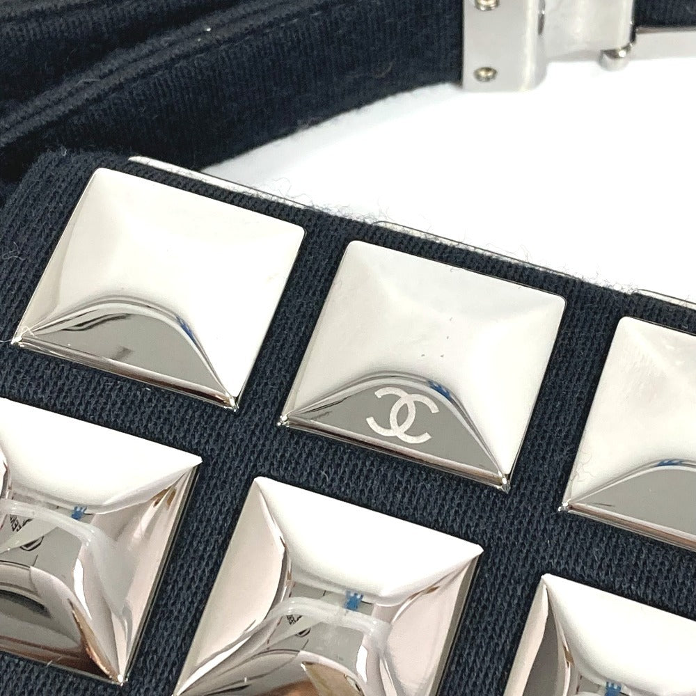 CHANEL CC ココマーク ロゴ アイスキューブ 肩掛け カバン フラップ ショルダーバッグ コットン レディース ブラック