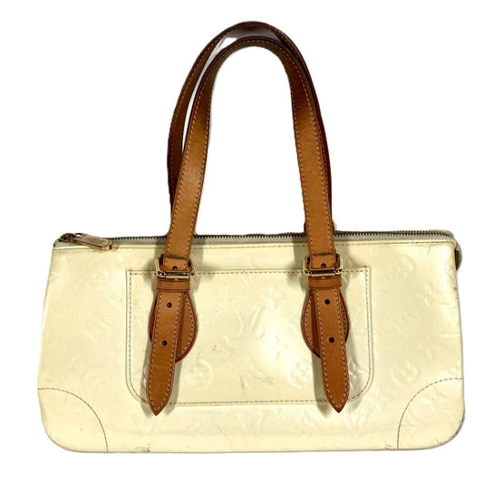 LOUIS VUITTON M93508 モノグラムヴェルニ ローズウッドアベニュー ショルダーバッグ トートバッグ カバン 肩掛け ハンドバッグ モノグラムヴェルニキャンバス レディース ペルル ホワイト