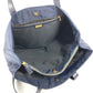 Vintage FENDI FF logo oversized tote bag, nylon shoulder bag, unisex, navy