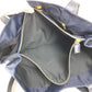 Vintage FENDI FF logo oversized tote bag, nylon shoulder bag, unisex, navy