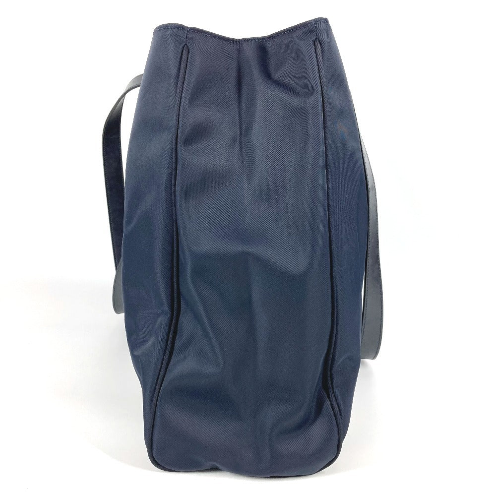 Vintage FENDI FF logo oversized tote bag, nylon shoulder bag, unisex, navy