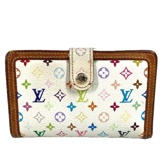 LOUIS VUITTON M92987 モノグラムマルチカラー ポルトフォイユ ヴィエノワ がま口 2つ折り財布 モノグラムマルチカラーキャンバス レディース ブロン ホワイト