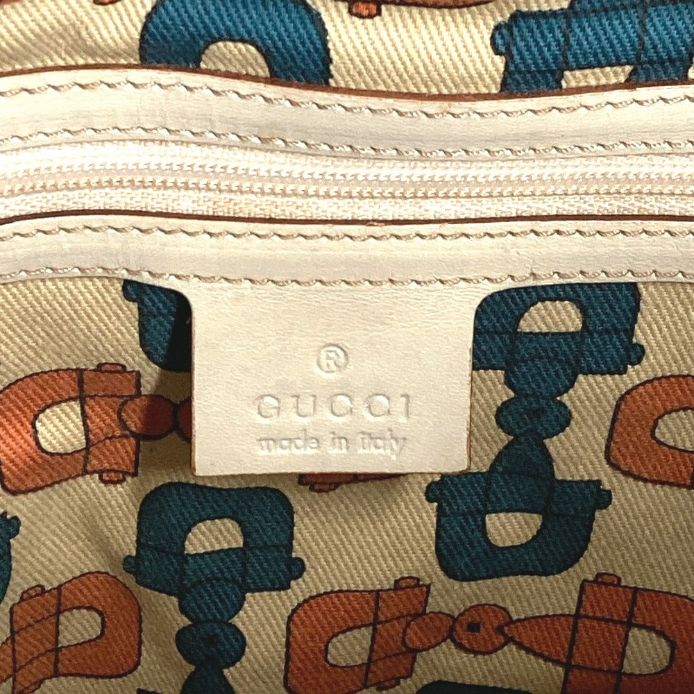 GUCCI 145993 GG Guccissima Logo Tote Bag Shoulder Bag in Shimmering Leather, Unisex, Off-White