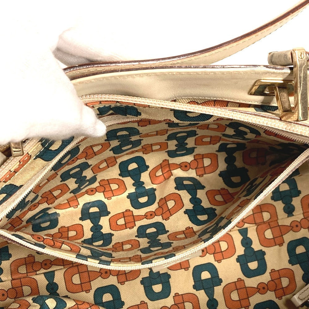 GUCCI 145993 GG Guccissima Logo Tote Bag Shoulder Bag in Shimmering Leather, Unisex, Off-White