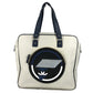 CHANEL Airline CC Coco Mark Logo Shoulder Tote Bag Leather/Canvas Women's White