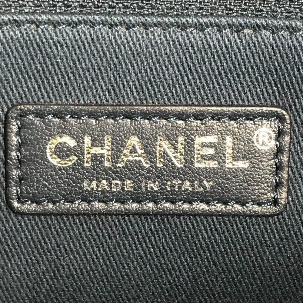 CHANEL Airline CC Coco Mark Logo Shoulder Tote Bag Leather/Canvas Women's White