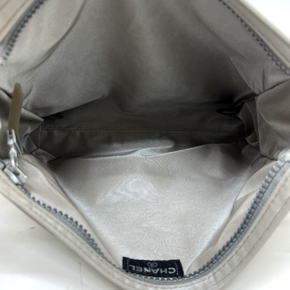 CHANEL logo Tote Bag Shoulder Bag Shoulder Bag rubber gray Used