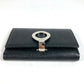 BVLGARI 6-ring logo key case, 6-piece set, BVLGARI logo, leather, unisex, black