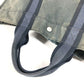 HERMES Half Leather Foule MM Foule MM Tote Bag, Leather/Canvas, Unisex, Black