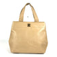 CHANEL Turnlock CC Coco Mark Tote Bag, Leather, Beige, Women's