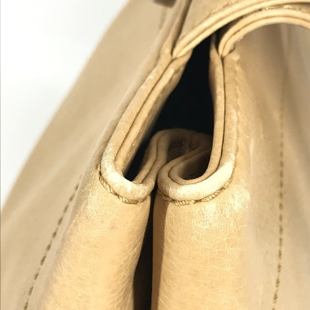CHANEL Turnlock CC Coco Mark Tote Bag, Leather, Beige, Women's