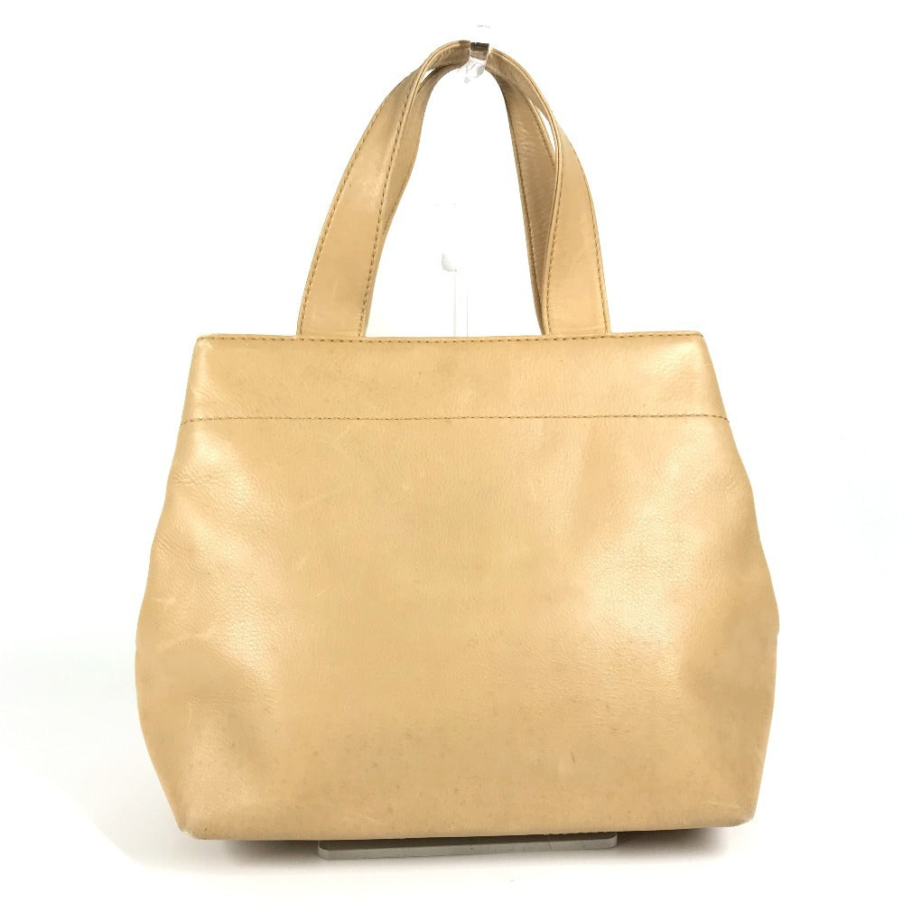 CHANEL Turnlock CC Coco Mark Tote Bag, Leather, Beige, Women's