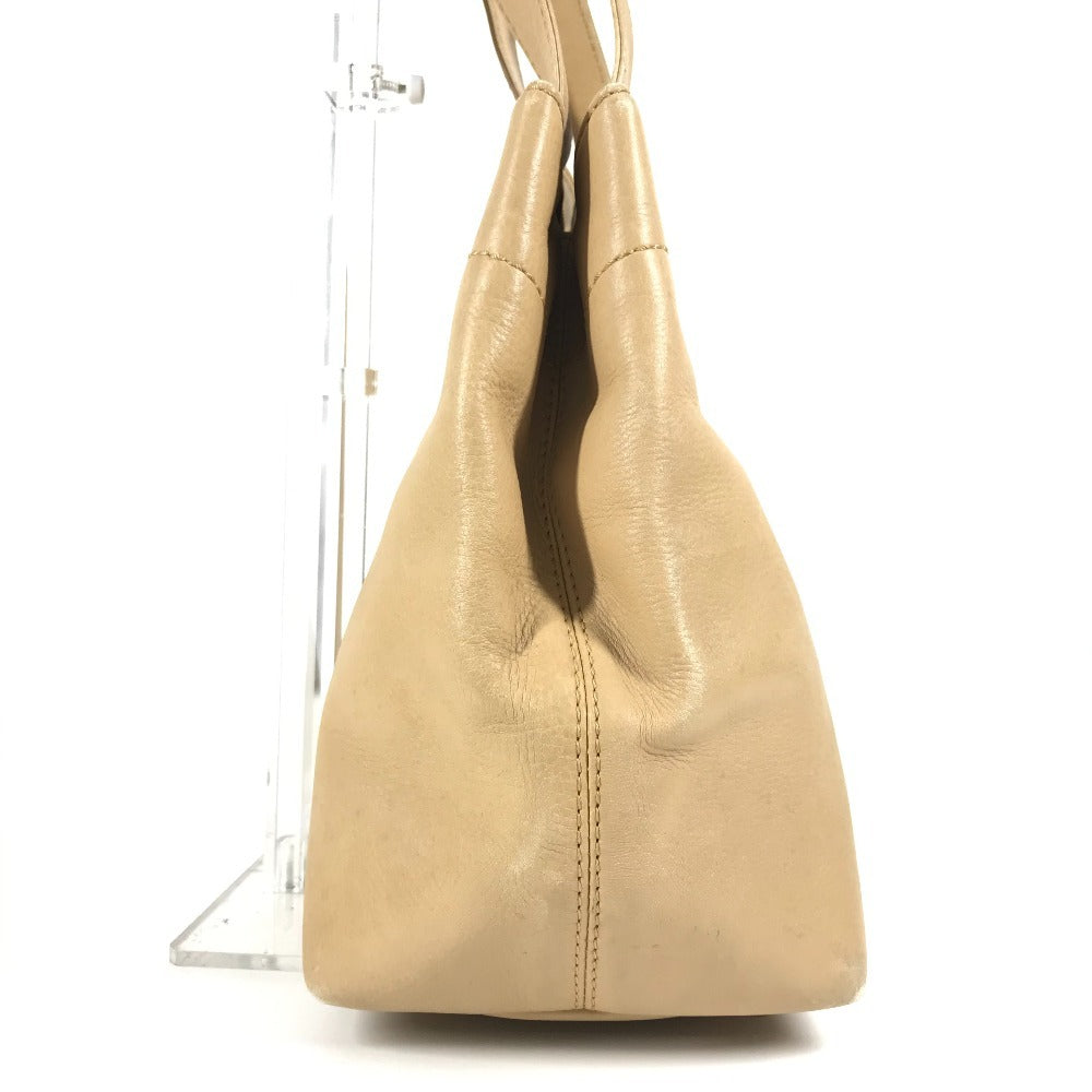 CHANEL Turnlock CC Coco Mark Tote Bag, Leather, Beige, Women's