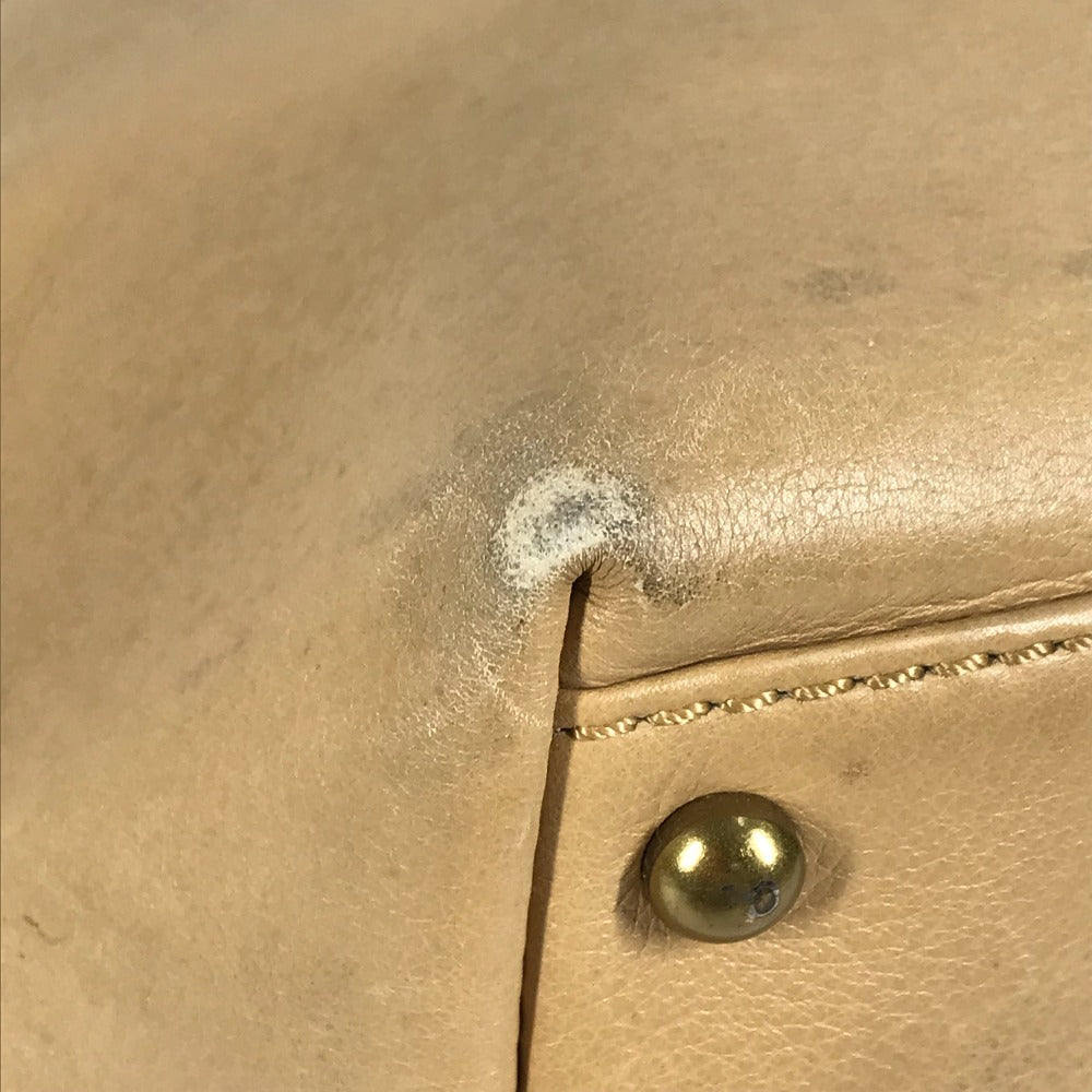 CHANEL Turnlock CC Coco Mark Tote Bag, Leather, Beige, Women's