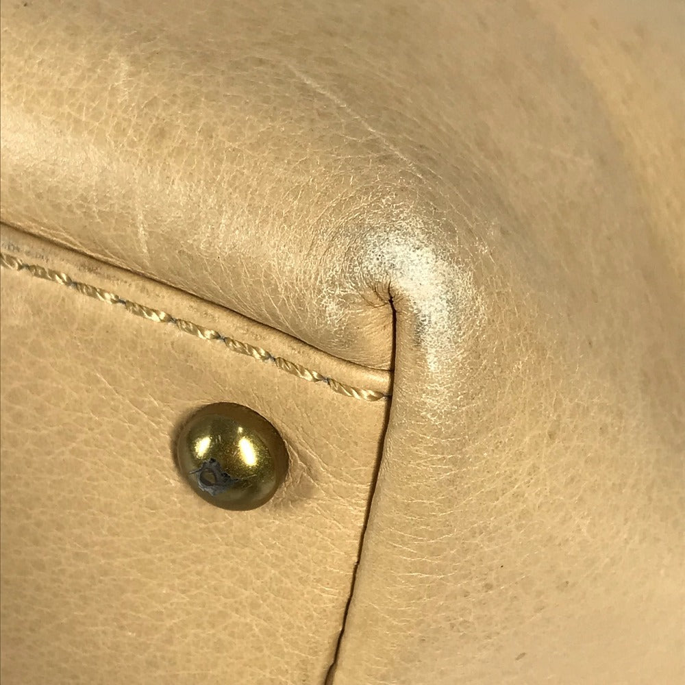 CHANEL Turnlock CC Coco Mark Tote Bag, Leather, Beige, Women's