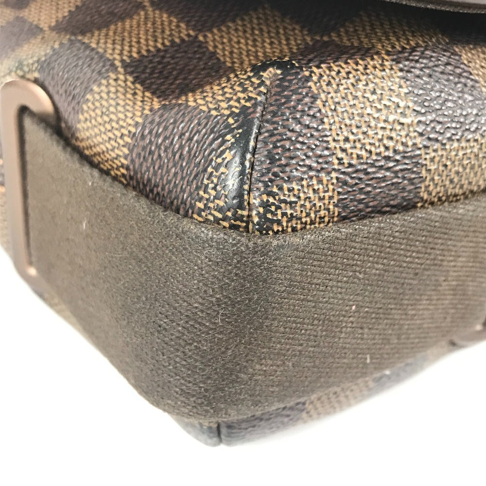 LOUIS VUITTON N51211 ダミエ ブルックリンMM ブルックリン MM 斜め掛け フラップ メッセンジャーバッグ ショルダーバッグ ダミエキャンバス ユニセックス エベヌ ブラウン