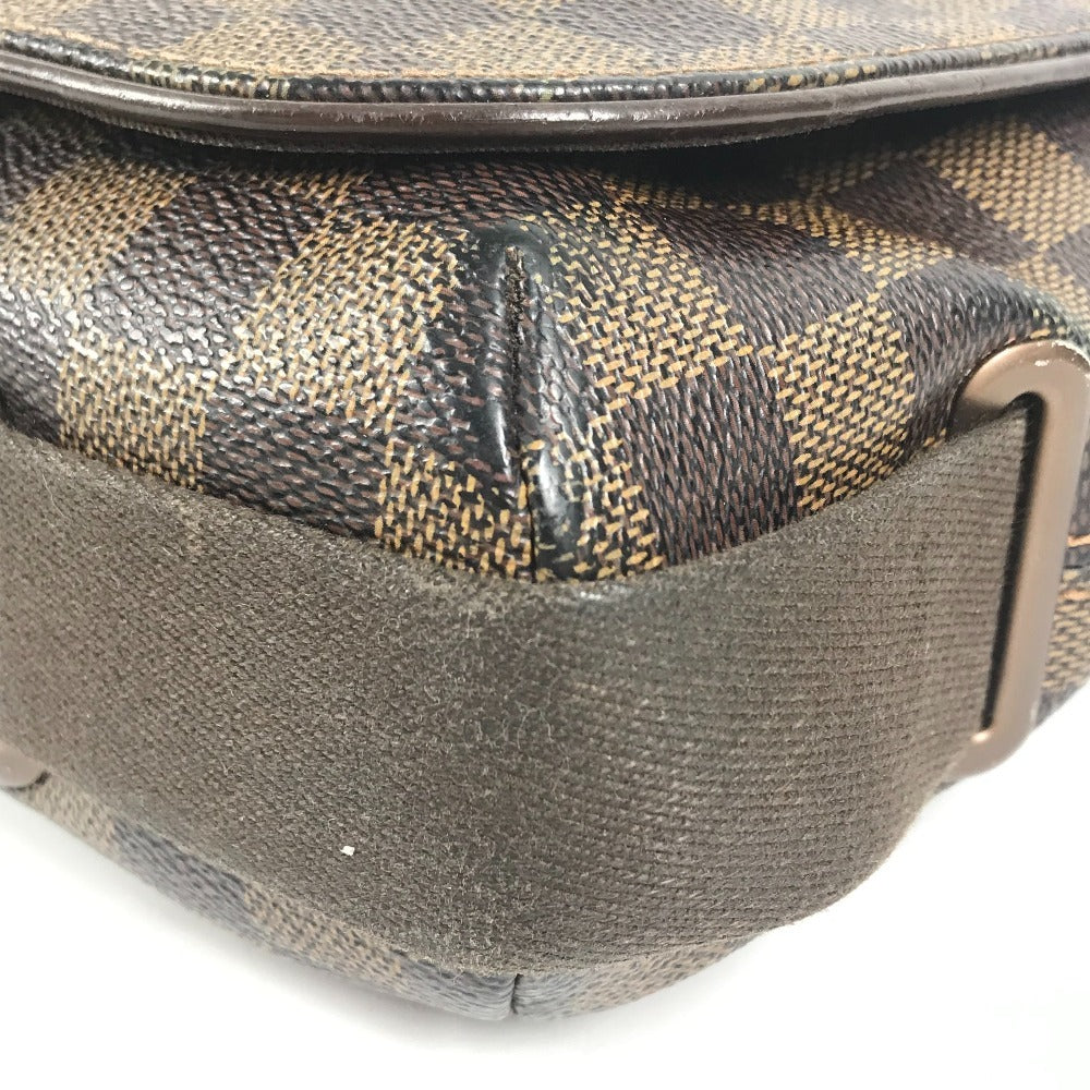 LOUIS VUITTON N51211 ダミエ ブルックリンMM ブルックリン MM 斜め掛け フラップ メッセンジャーバッグ ショルダーバッグ ダミエキャンバス ユニセックス エベヌ ブラウン
