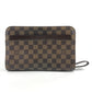 LOUIS VUITTON N51993 Damier Saint Louis Clutch Bag, Pouch with Strap, Second Bag, Damier Canvas, Unisex, Ebene, Brown